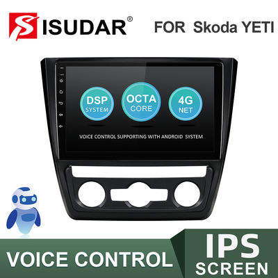 Skoda Yeti DDR4 Octa Core 2.5GHZ için V57S Çift Din Bluetooth Araba Stereo
