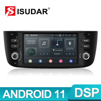 Fiat Grande Punto Evo için 1 Din Android 11 Ses Kontrolü Araba Radyo 4G