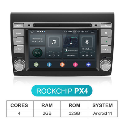 Fiat Bravo Android 11 Araba Stereo 1024 * 600P GPS Navigasyonlu Dokunmatik Ekran